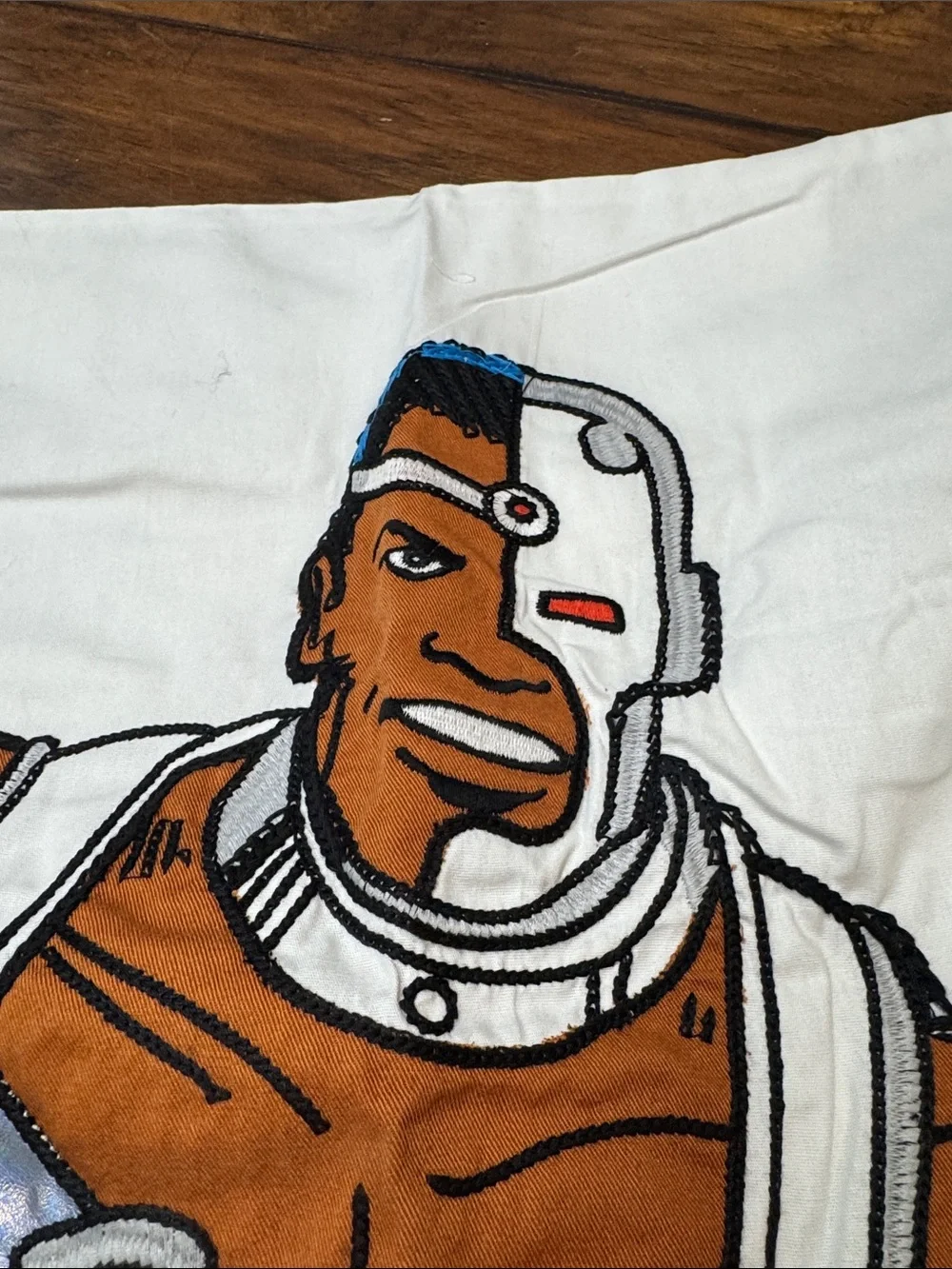 Pottery Barn Kids Cyborg DC Comics Square Pillow Sham Cover 19x20 PBK NWOT